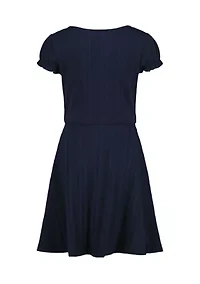 Girls 7-16 Rib Knit Dress