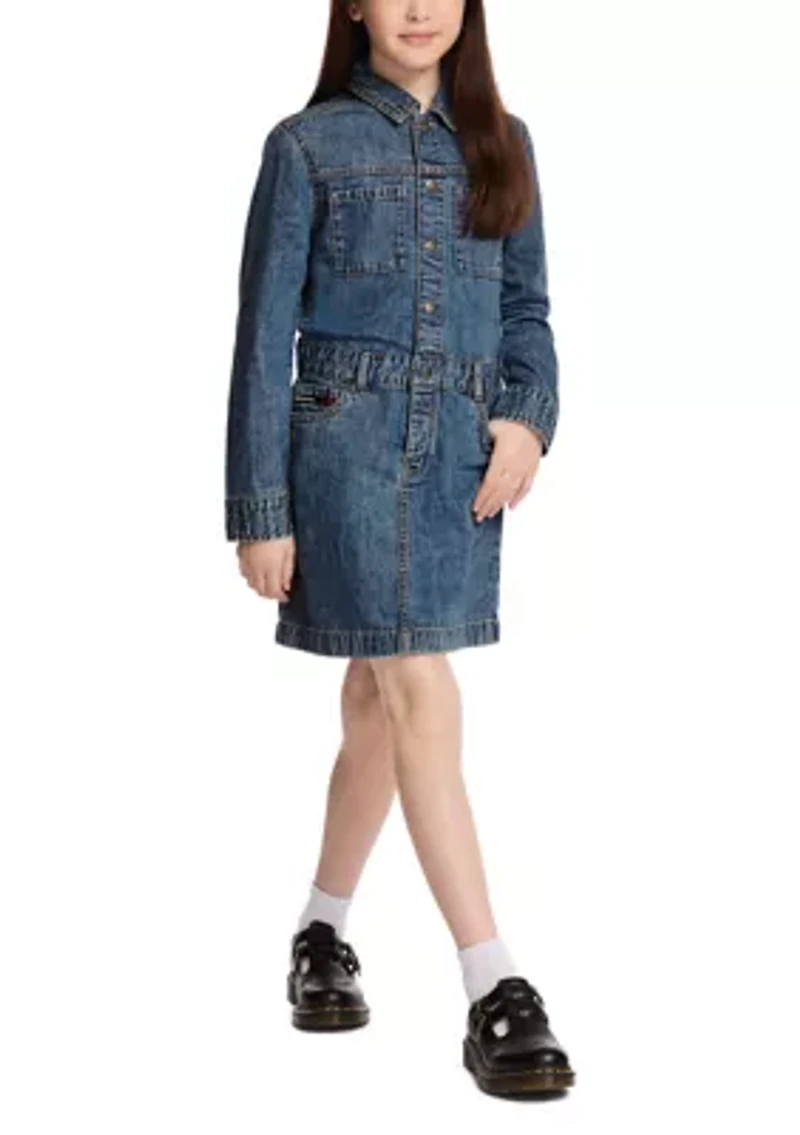 Girls 7-16 Denim Dress