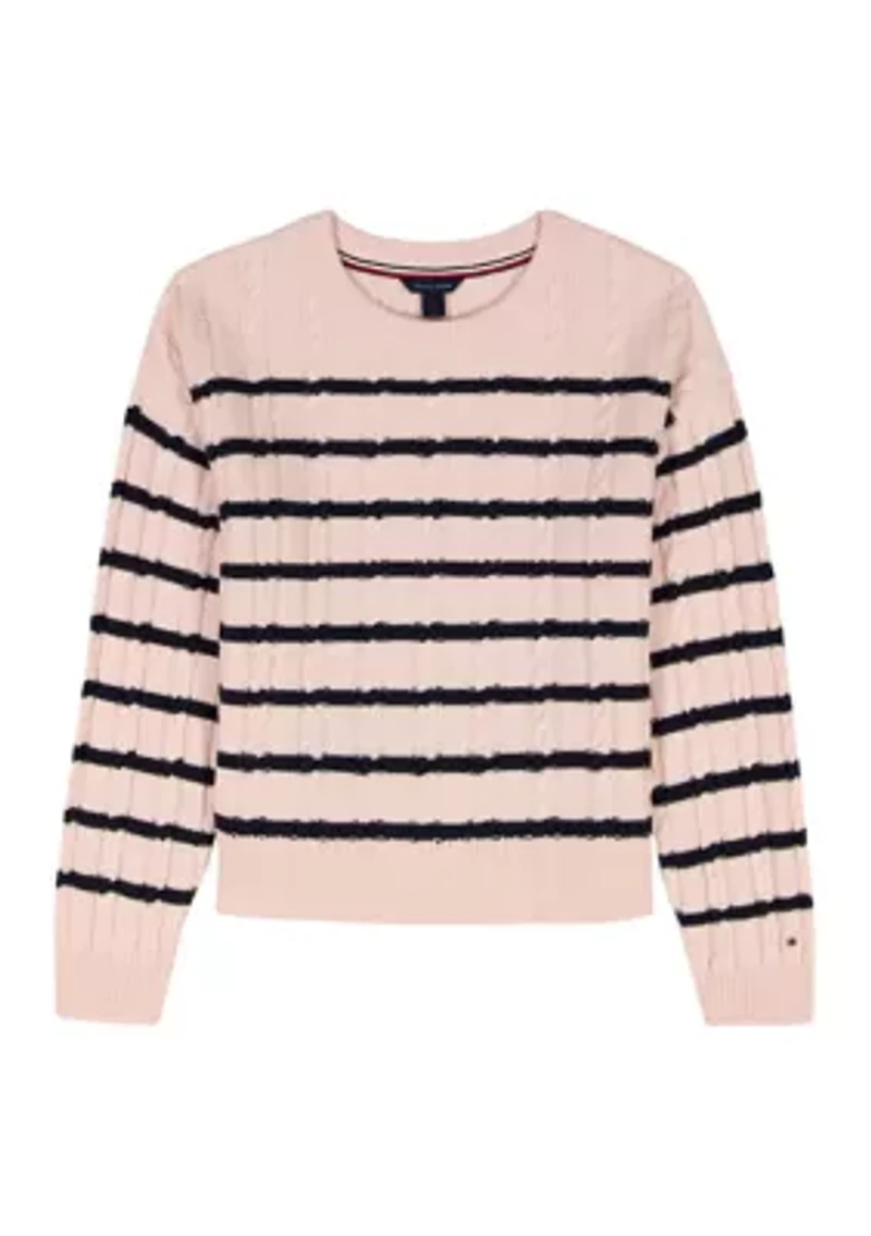 Girls 7-16 Cable Sweater
