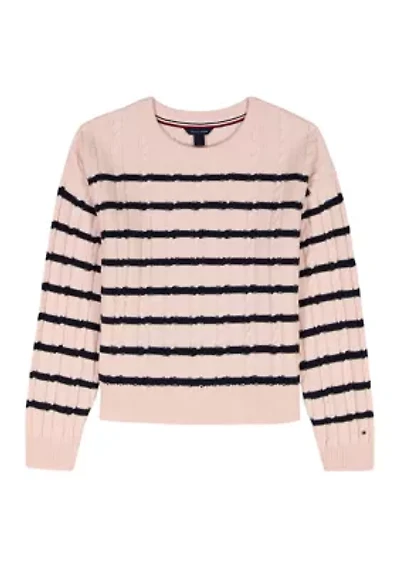Girls 7-16 Cable Sweater