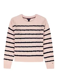 Girls 7-16 Cable Sweater