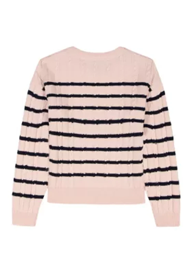 Girls 7-16 Cable Sweater