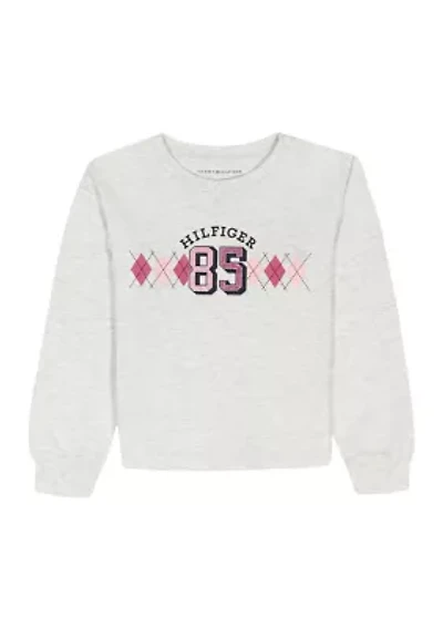 Girls 7-16 Long Sleeve Glitter Tee