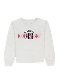 Girls 7-16 Long Sleeve Glitter Tee