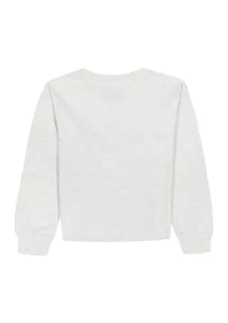 Girls 7-16 Long Sleeve Glitter Tee