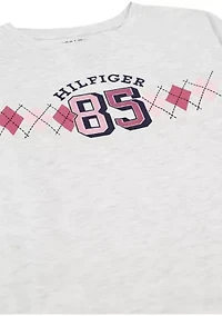 Girls 7-16 Long Sleeve Glitter Tee