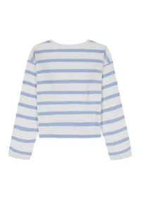 Girls 7-16 Waffle Stripe Top
