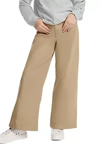 Girls 7-16 Wide Leg Khaki Pants