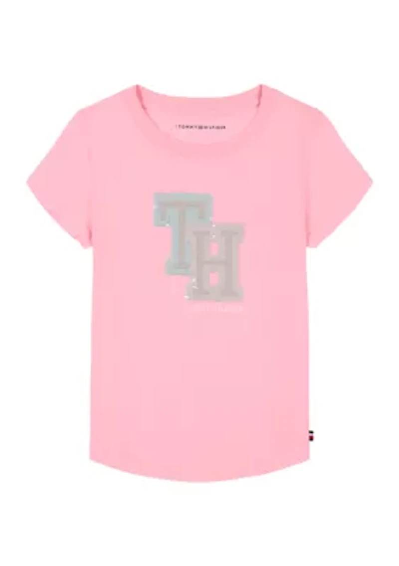 Girls 7-16 Interlocking Flip Sequin Graphic T-Shirt