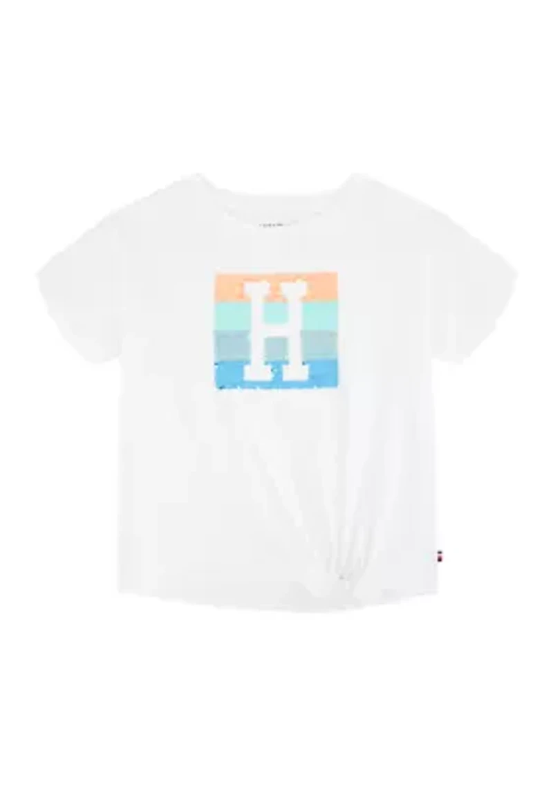 Girls 7-16 Sequin Side Graphic T-Shirt