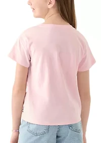 Girls 7-16 Sequin Side Tie Short Sleeve T-Shirt