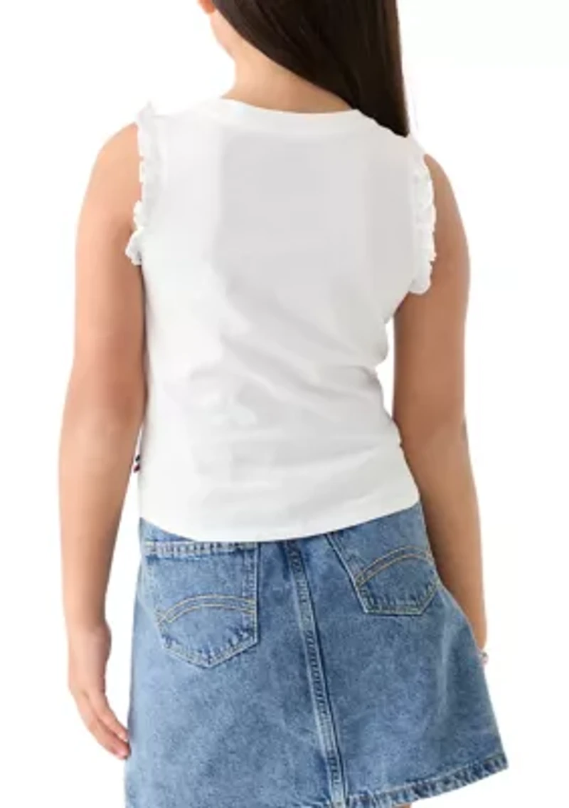 Girls 7-16 Sleeveless Ruffle T-Shirt