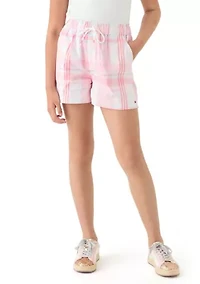 Girls 7-16 Madras Plaid Shorts
