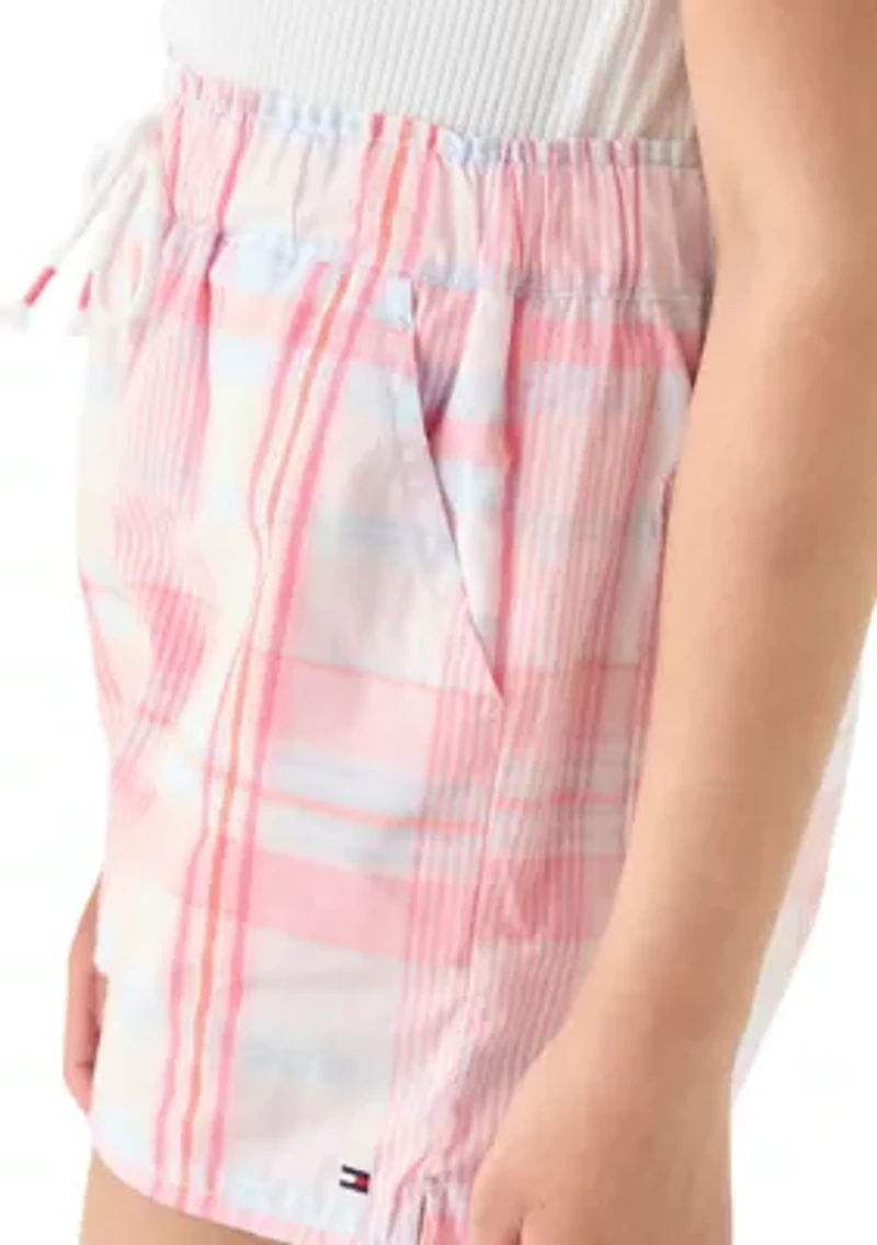 Girls 7-16 Madras Plaid Shorts