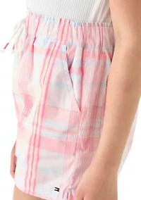 Girls 7-16 Madras Plaid Shorts