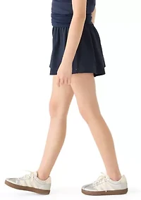 Girls 7-16 Shirred Waist Shorts