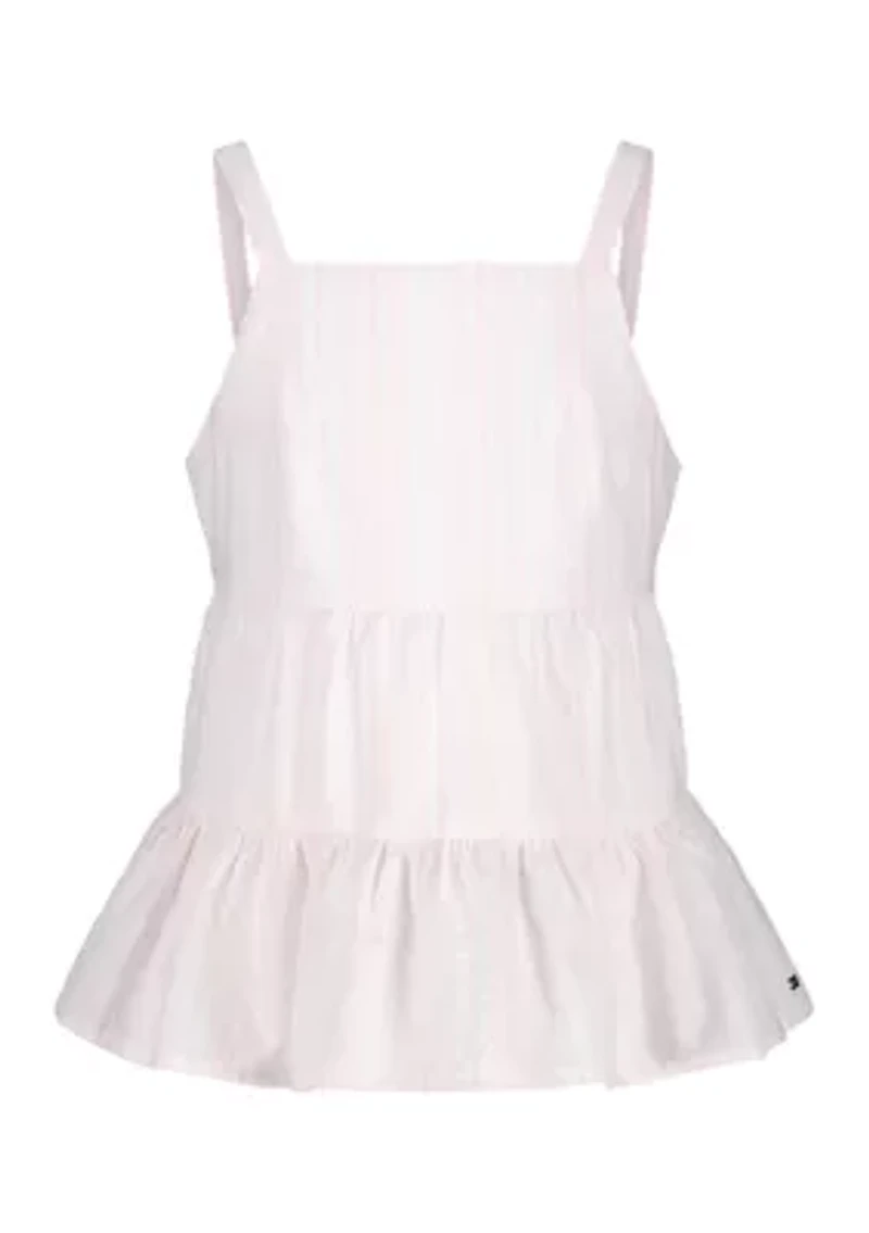 Girls 7-16 Seersucker Strappy Top