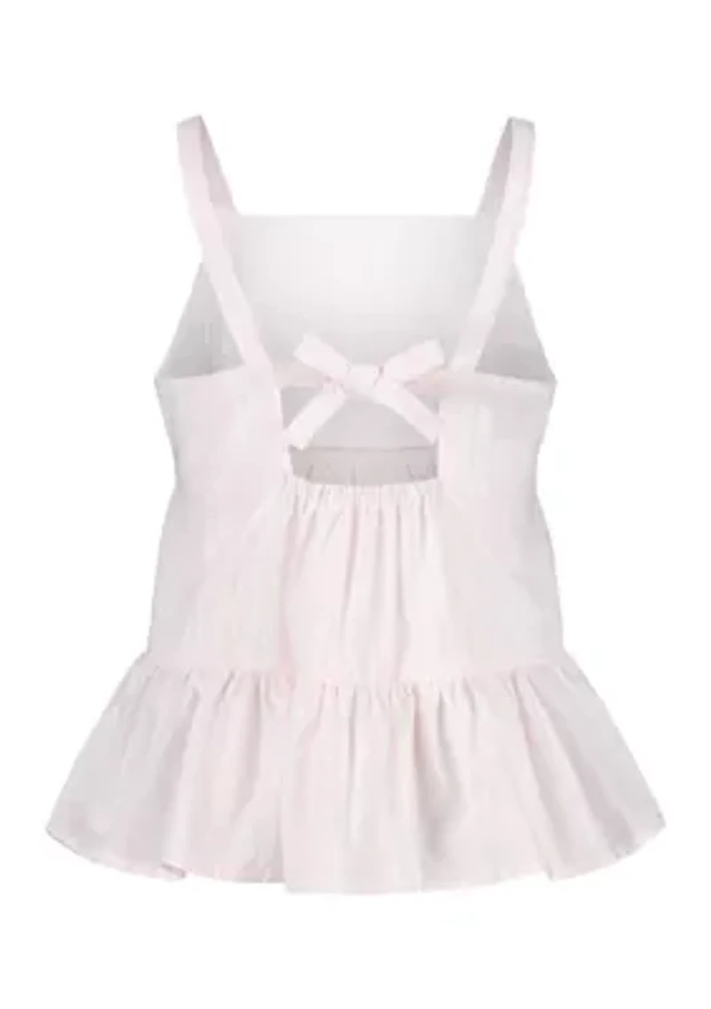 Girls 7-16 Seersucker Strappy Top