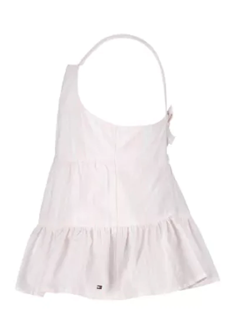 Girls 7-16 Seersucker Strappy Top