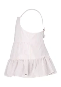 Girls 7-16 Seersucker Strappy Top