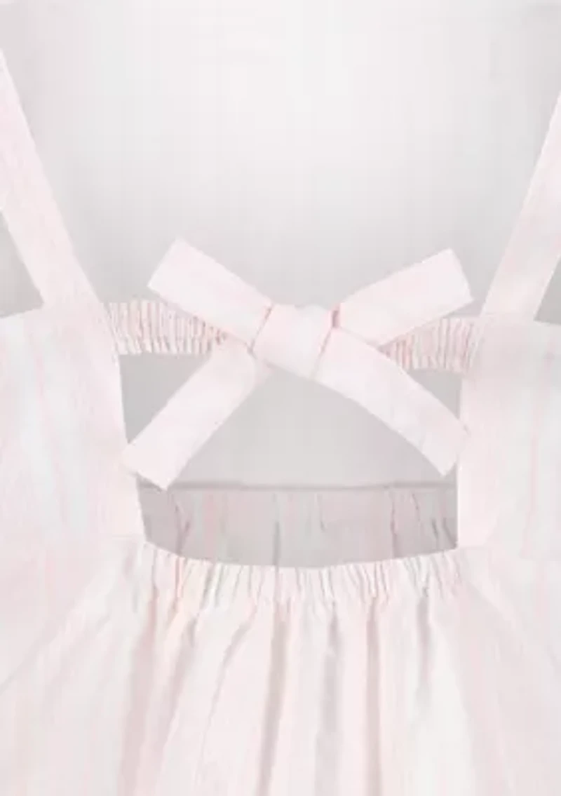 Girls 7-16 Seersucker Strappy Top