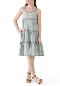 Girls 7-16 Denim Dress