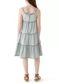 Girls 7-16 Denim Dress