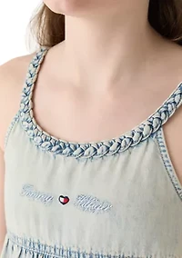 Girls 7-16 Denim Dress