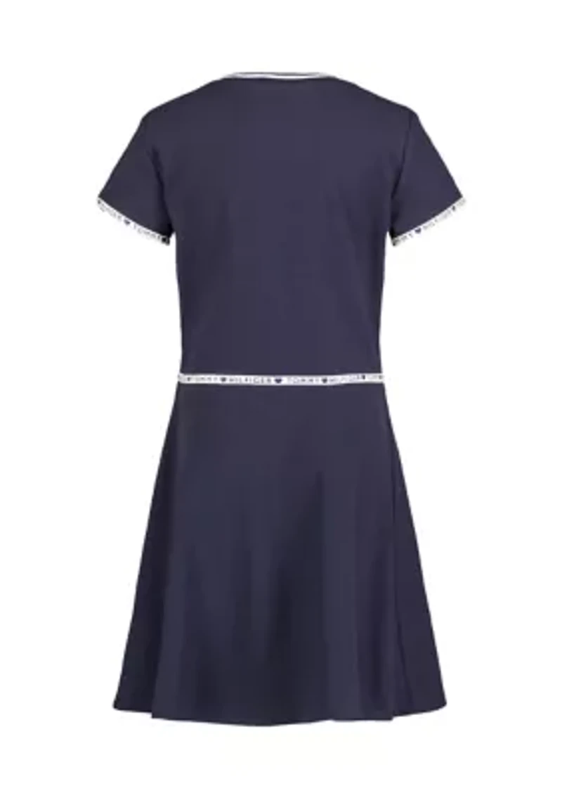 Girls 7-16 Taping 1/4 Zip Dress