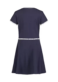 Girls 7-16 Taping 1/4 Zip Dress