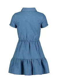 Girls 7-16 Denim Shirtdress