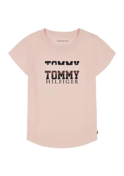 Girls 7-16 Global Stripe Sequin Graphic T-Shirt