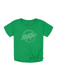 Girls 7-16 Script Logo Graphic Twist Front T-Shirt