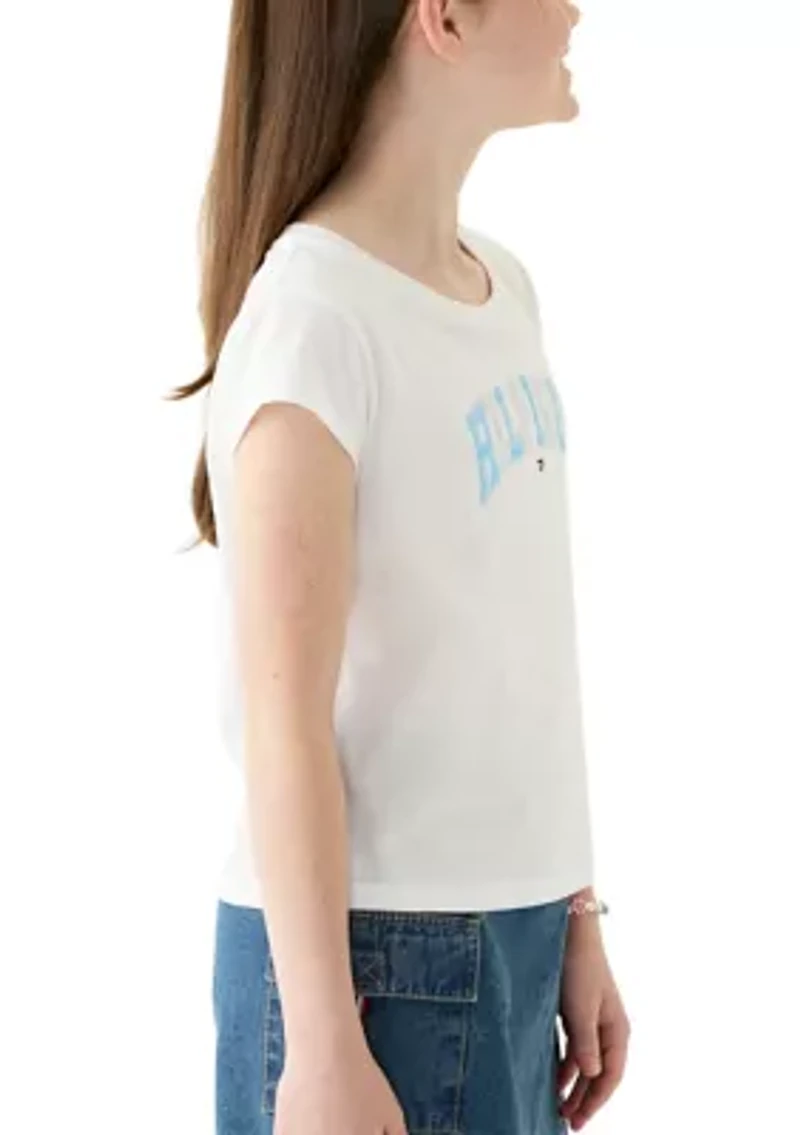 Girls 7-16 Arched Sequin Boxy Top