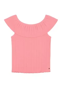 Girls 7-16 Sleeveless Ruffle Top