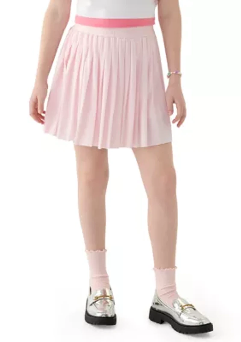 Girls 7-16 Pleated Logo Skort