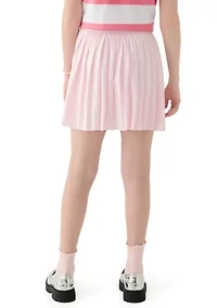 Girls 7-16 Pleated Logo Skort