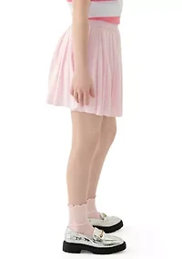 Girls 7-16 Pleated Logo Skort