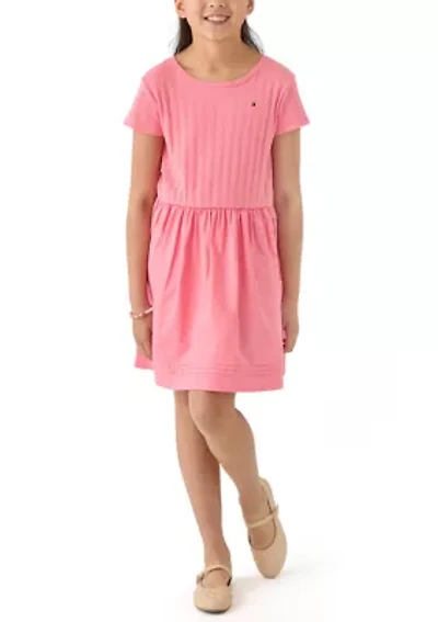 Girls 7-16 Knit to Woven Dress