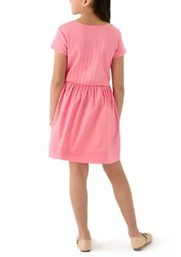 Girls 7-16 Knit to Woven Dress