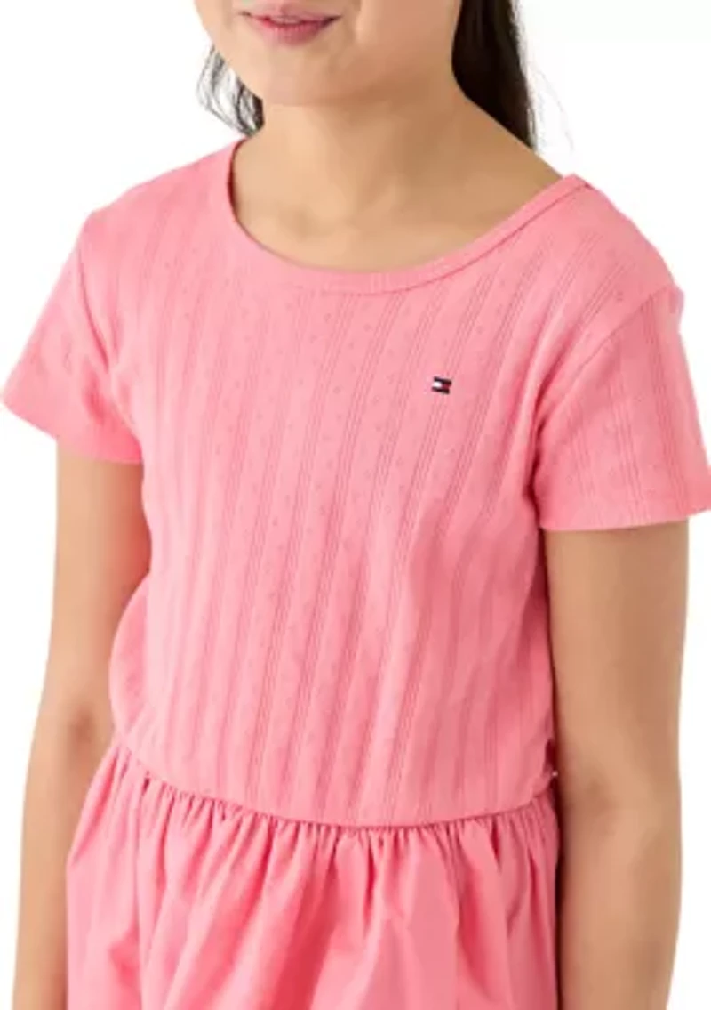 Girls 7-16 Knit to Woven Dress