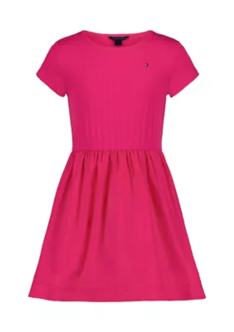 Girls 7-16 Knit Top to Woven Dress