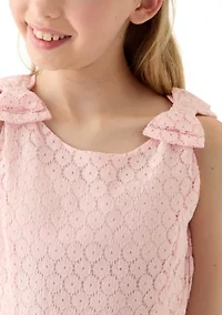 Girls 7-16 Sleeveless Lace Bubble Dress