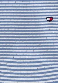 Girls 7-16 Striped Pointelle Top