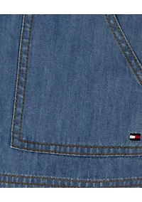 Girls 7-16 Denim Patch Pocket Shorts