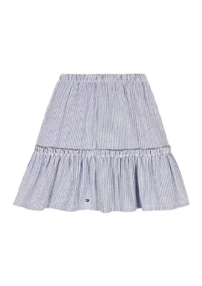 Girls 7-16 Striped Tiered Skirt