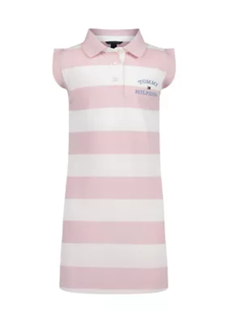 Girls 7-16 Sleeveless Rugby Striped Dress