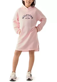 Girls 7-16 Logo Graphic Hoodie Dress