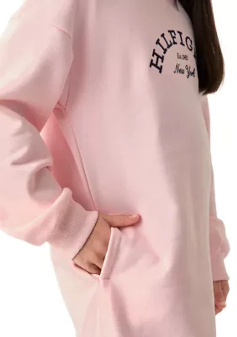 Girls 7-16 Logo Graphic Hoodie Dress