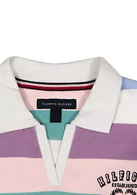 Girls 7-16 Multi Stripe Rugby Sweatshirt